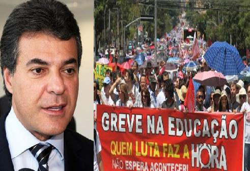 “Ainda ameaçam greve? É brincadeira, né?”, questiona Beto Richa